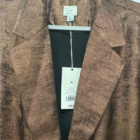 a new day Metallic Bronze Pantsuit NWT XL - Picture 3 of 6